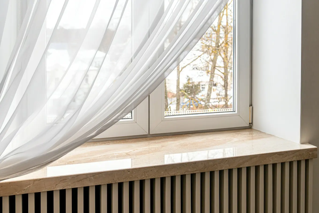 parapet i okno